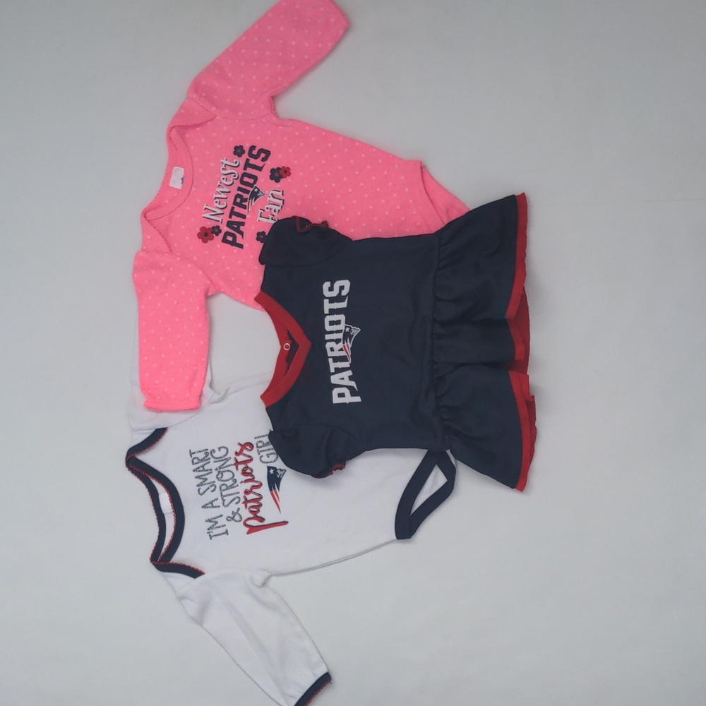 New England Patriots bundle, 3-6 months, girls